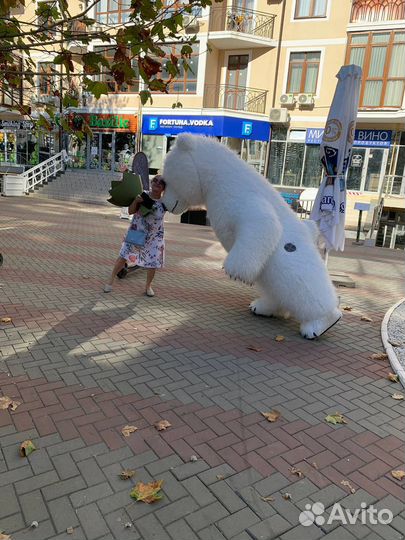 Белый мишка/Поздравление/Ростовая кукла