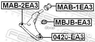 Опора шаровая нижнего рычага перед прав/лев
