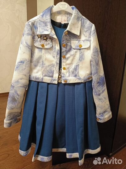 Костюм, платье с пиджаком р.134