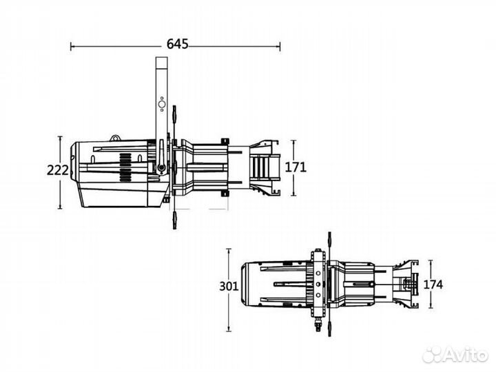Silver star SS827SW HD eclipse 750 HD (без оптики), Профильный LED прожектор (база)
