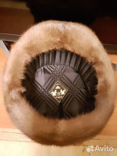 Норковая шапка мужская 58