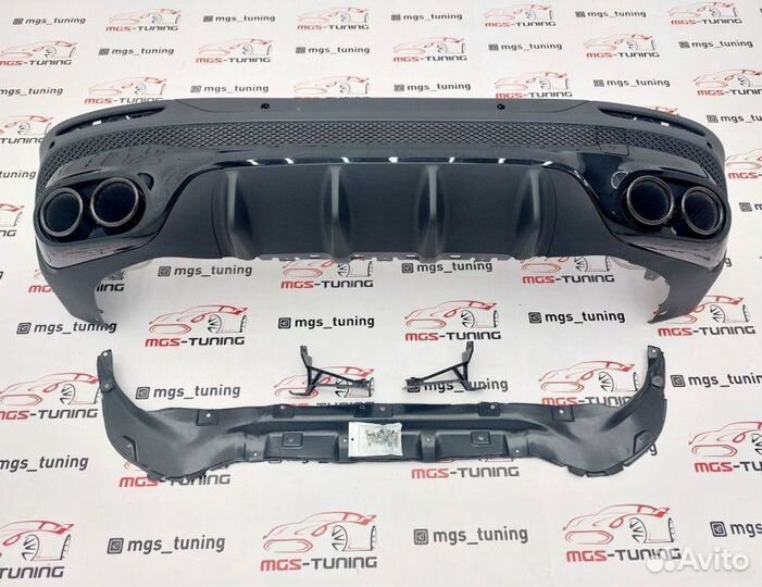 Диффузор + насадки 45 амг черный Мерседес GLB X247