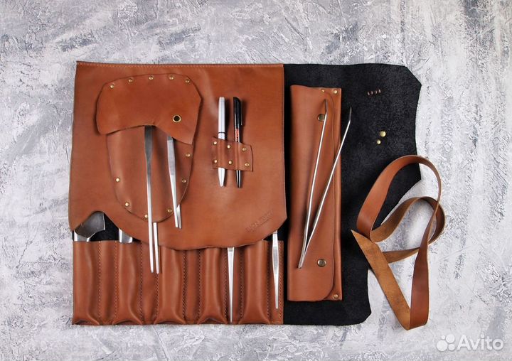 Скрутки для ножей из натуральной кожи