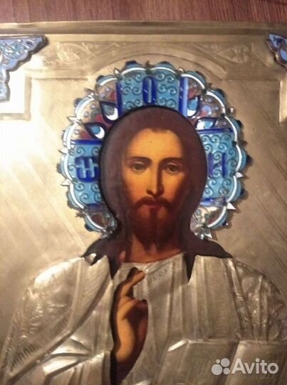 Старинная икона,Господь Вседержитель