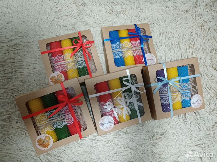 Свечи из вощины, набор