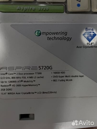 Acer aspire 5720g