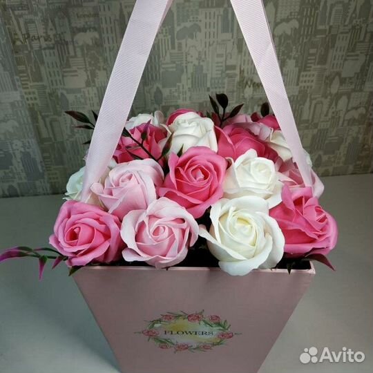 Букет мыльных роз,цветы