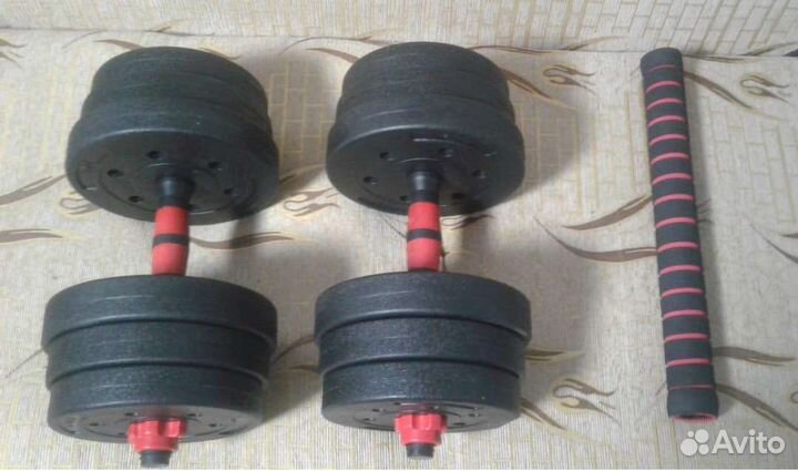 Гантели разборные с грифом 9,5кг*2 шт