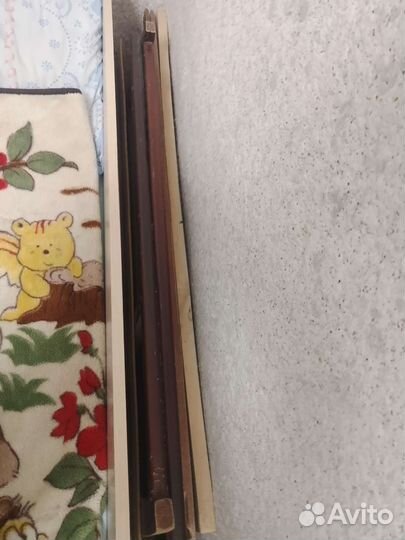 Детская кровать с матрасом+ бортики +балдахин