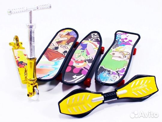 Фингер набор 3 скейта, самокат, гироборд