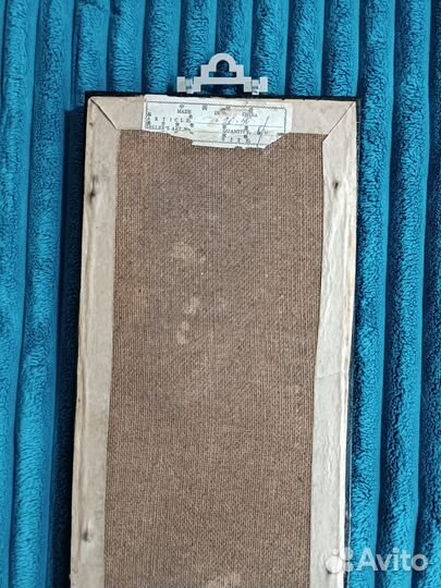 Панно в раме. Цветы и птицы, перламутр, Китай