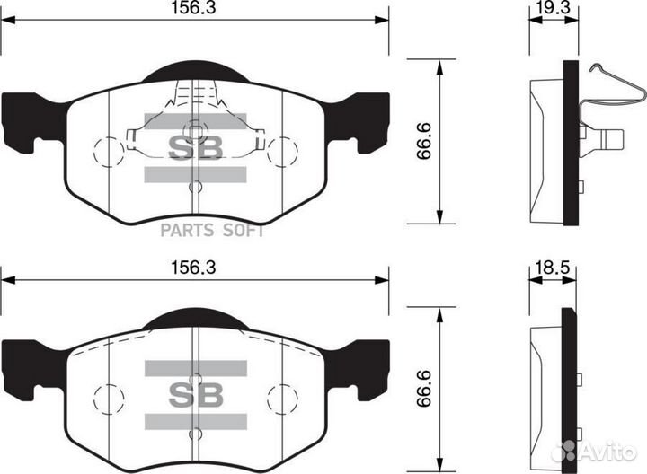 Sangsin brake SP1519 Колодки торм.дисковые Hi-Q ma