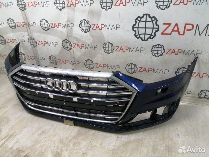 Бампер с решеткой радиатора передний Audi A8 D5