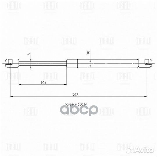 Амортизатор (упор) для а/м VW Bora (98) /Passat