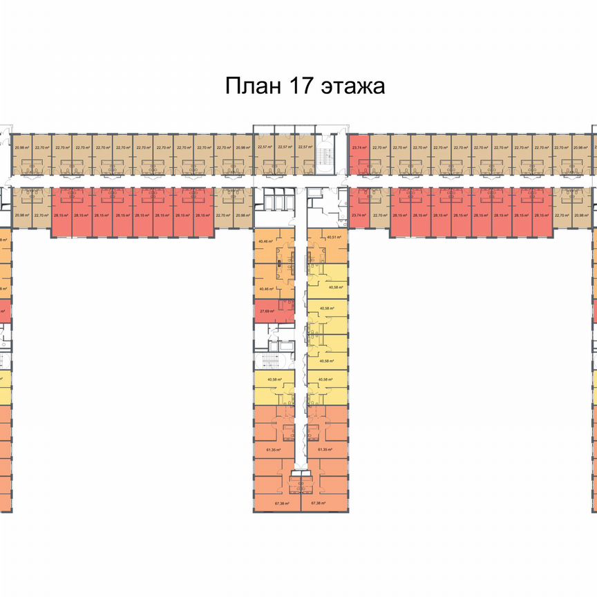 2-к. апартаменты, 40,6 м², 20/24 эт.