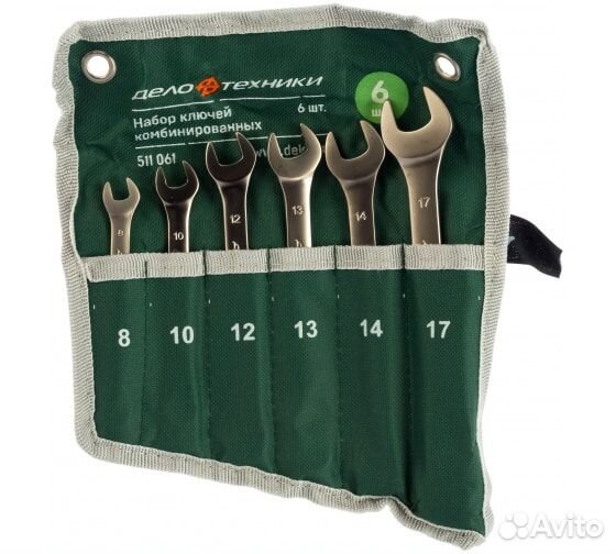 Набор комбинированных ключей 6 шт. Дело Техники