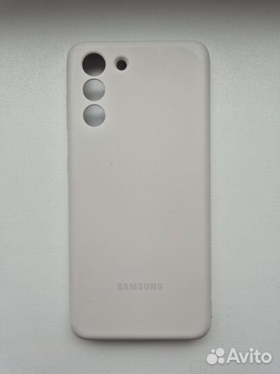 Чехол Samsung S21 Silicone Cover O1 Light Gray