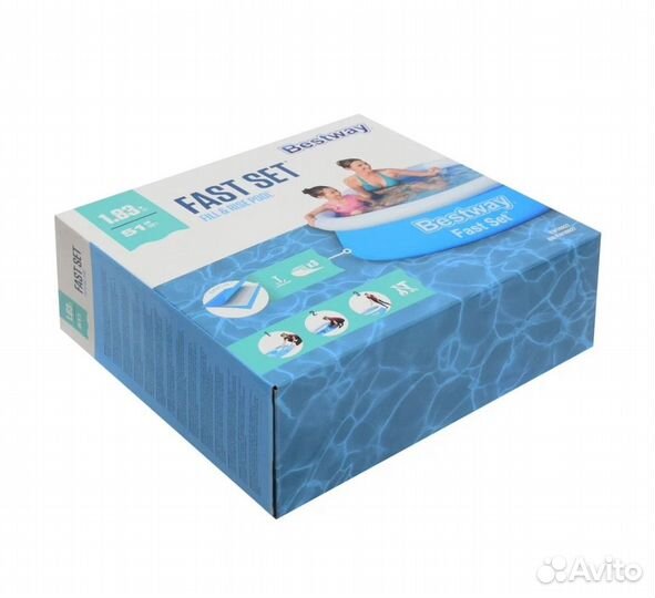 Бассейн bestway с надувным бортом 183х51