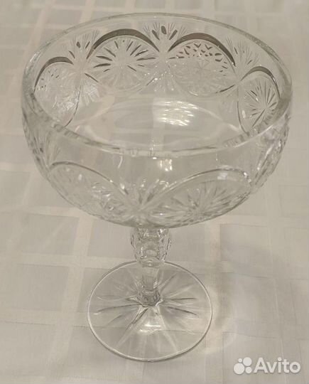 Хрустальная ваза для фруктов СССР