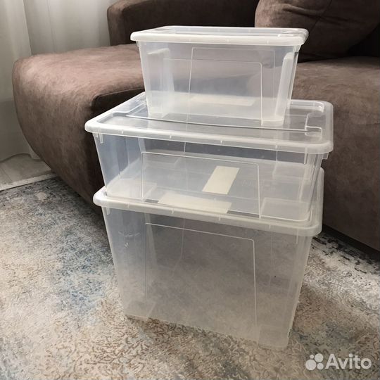 Три контейнера IKEA samla с крышками