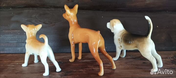 Фарфоровые статуэтки собаки афз