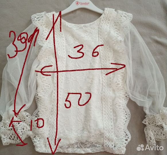 Блузка нарядная для девочки 140