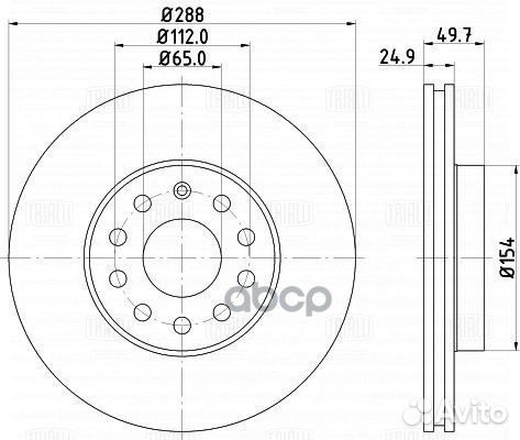 Диск тормозной audi A3 04/VW caddy 04/G5/tour