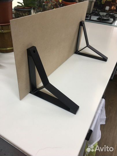 Держатели для полок airone черные матовые 3 шт