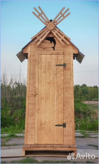Дачный туалет деревянный с установкой вшп 548