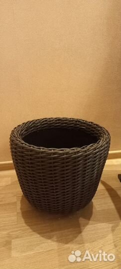 Кашпо 20 л. из искусственного ротанга