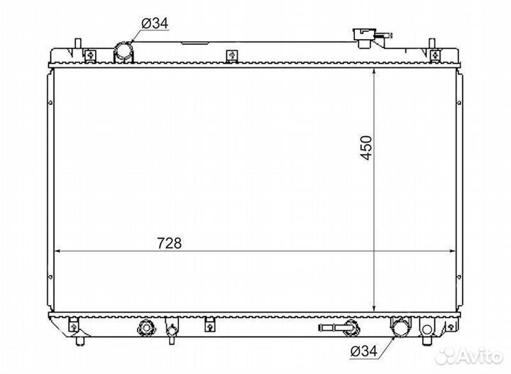 Радиатор охлаждения SAT TY0003-ACU10 Toyota Highla