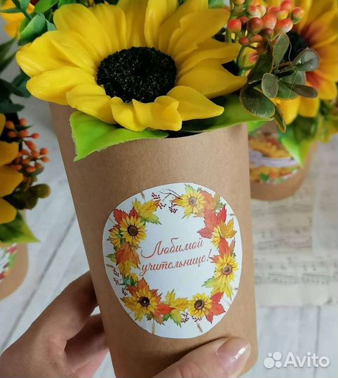 Мыльный букет - комплимент для учителя