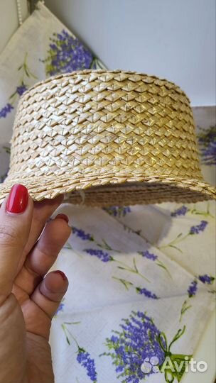 Шляпа женская соломенная канотье