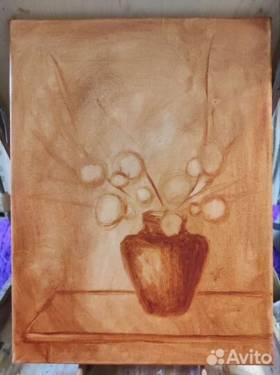Новая картина маслом на холсте на подрамнике 30*40