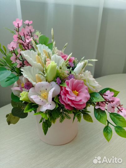 Мыло ручной работы,букеты