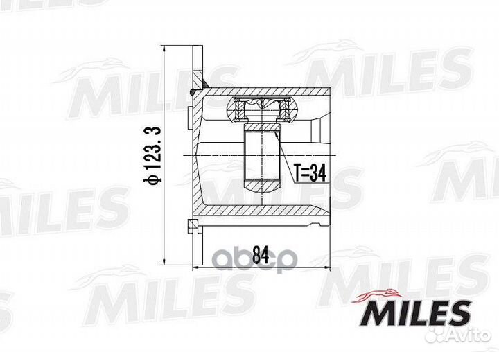 ШРУС VW sharan 97-10/ford galaxy (WGR) /audi A4
