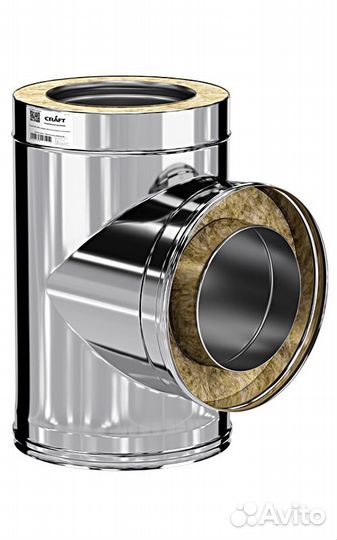 Тройник Craft 90 утепленный нержавеющий (316/0,8