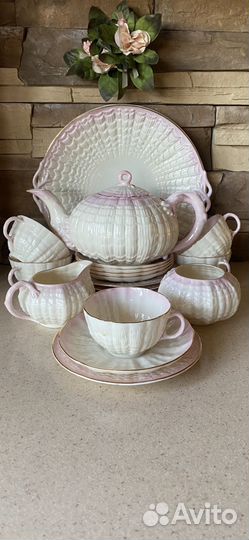 Belleek фарфор/чайник/тройки/блюдо/Ирландия