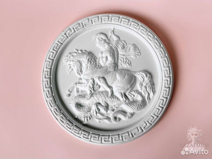 Силиконовая фoрма барельеф Георгий Победоносец