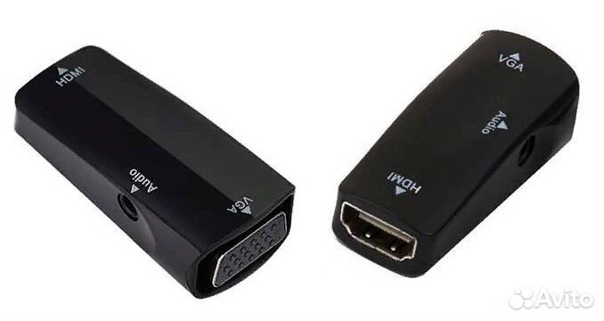 Переходник-конвертер hdmi (F) VGA (F) +аудио литой