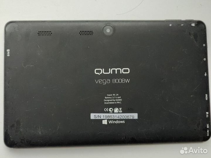 Планшет qumo vega 8008w