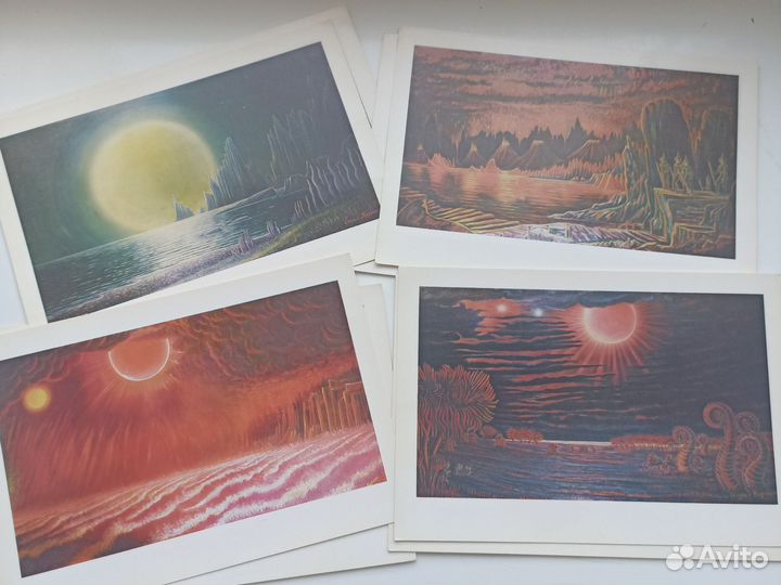 Открытки Планеты разноцветных Солнц