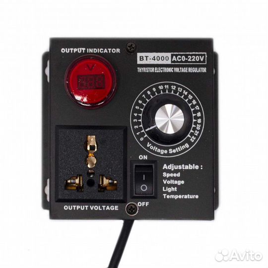 Регулятор напряжения 4 кВт с дисплеем