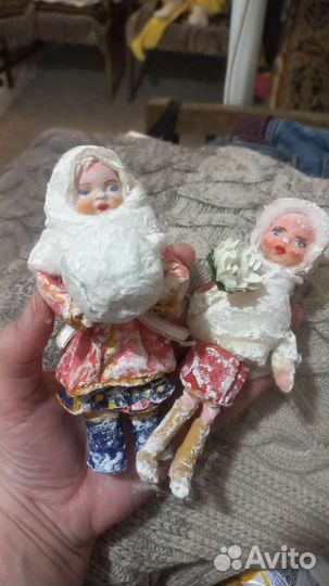 Ватные елочные игрушки