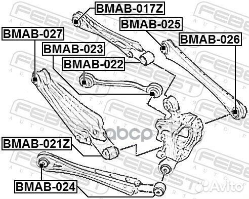 Сайлентблок рычага BMW X3 F25 all 10 bmab022