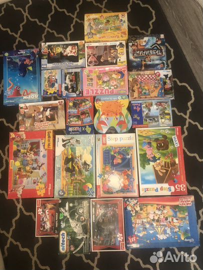 Развивающие игрушки, барабан, гитара, пазлы