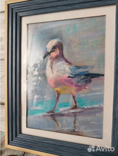 Картина маслом Чайка