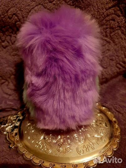 Меховой брелок сова