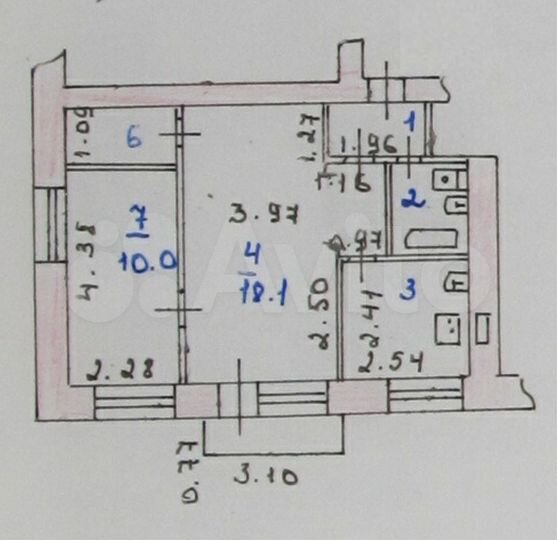 2-к. квартира, 41,8 м², 3/5 эт.
