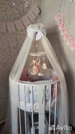 Детская кроватка с маятником 7 в 1